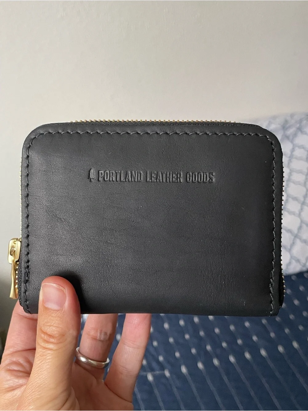 Portland leather mini zip wallet